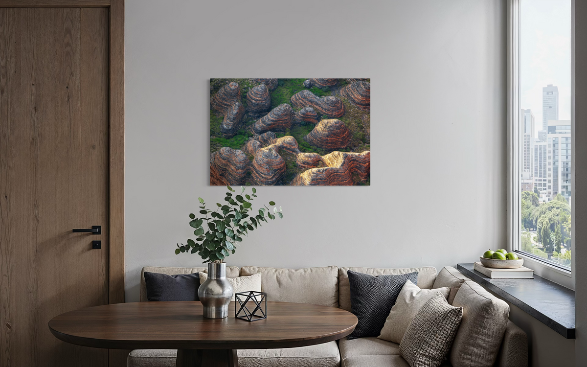 Bungle Bungles, Purnululu, WA shown framed in a room