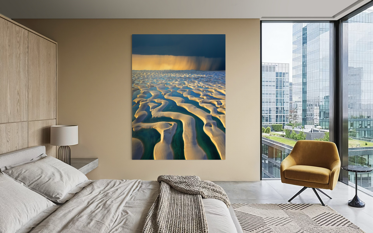Lencois Maranhenses Storm, Brazil shown framed in a room