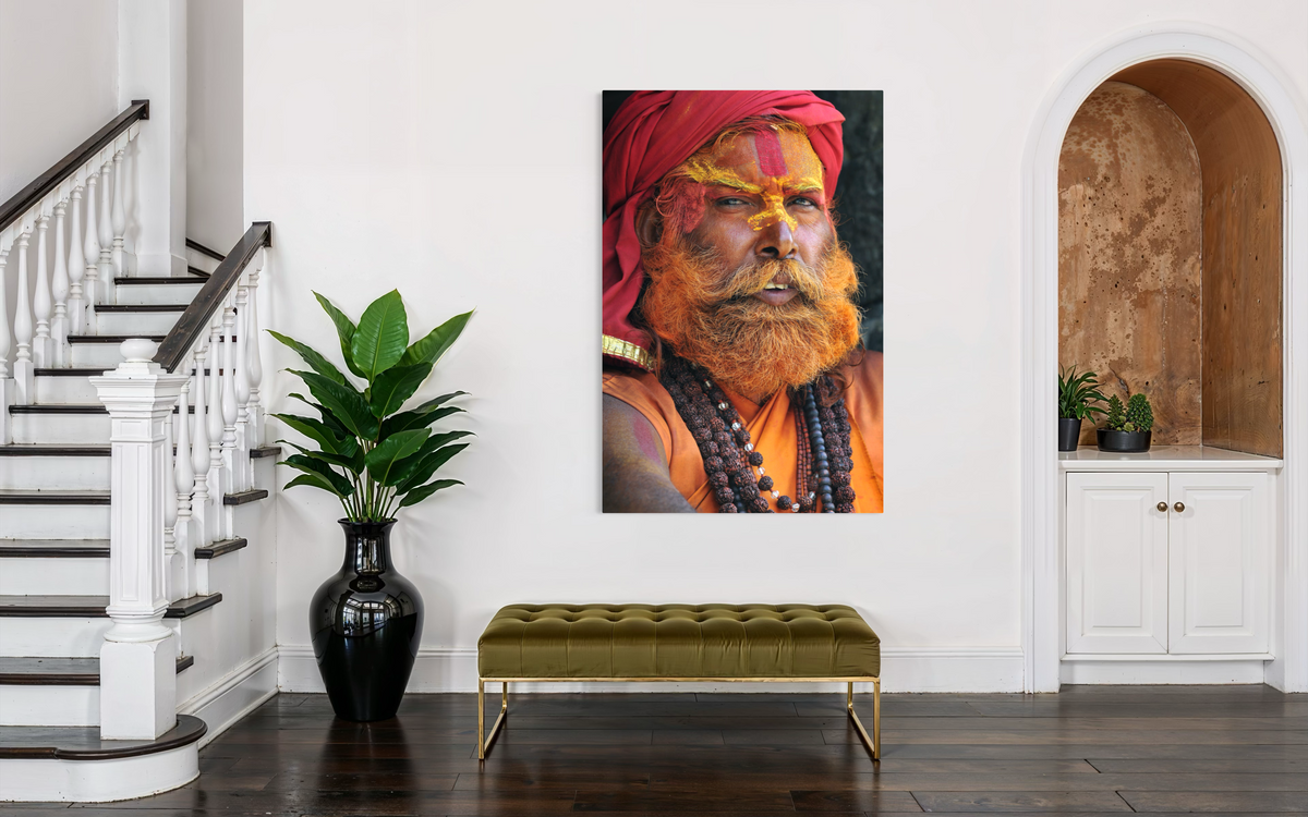 Sadhu, Kathmandu, Nepal shown framed in a room