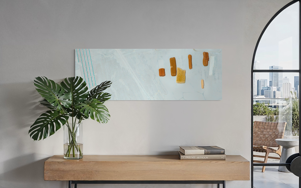 Salinas Grandes, La Puna, Argentina shown framed in a room