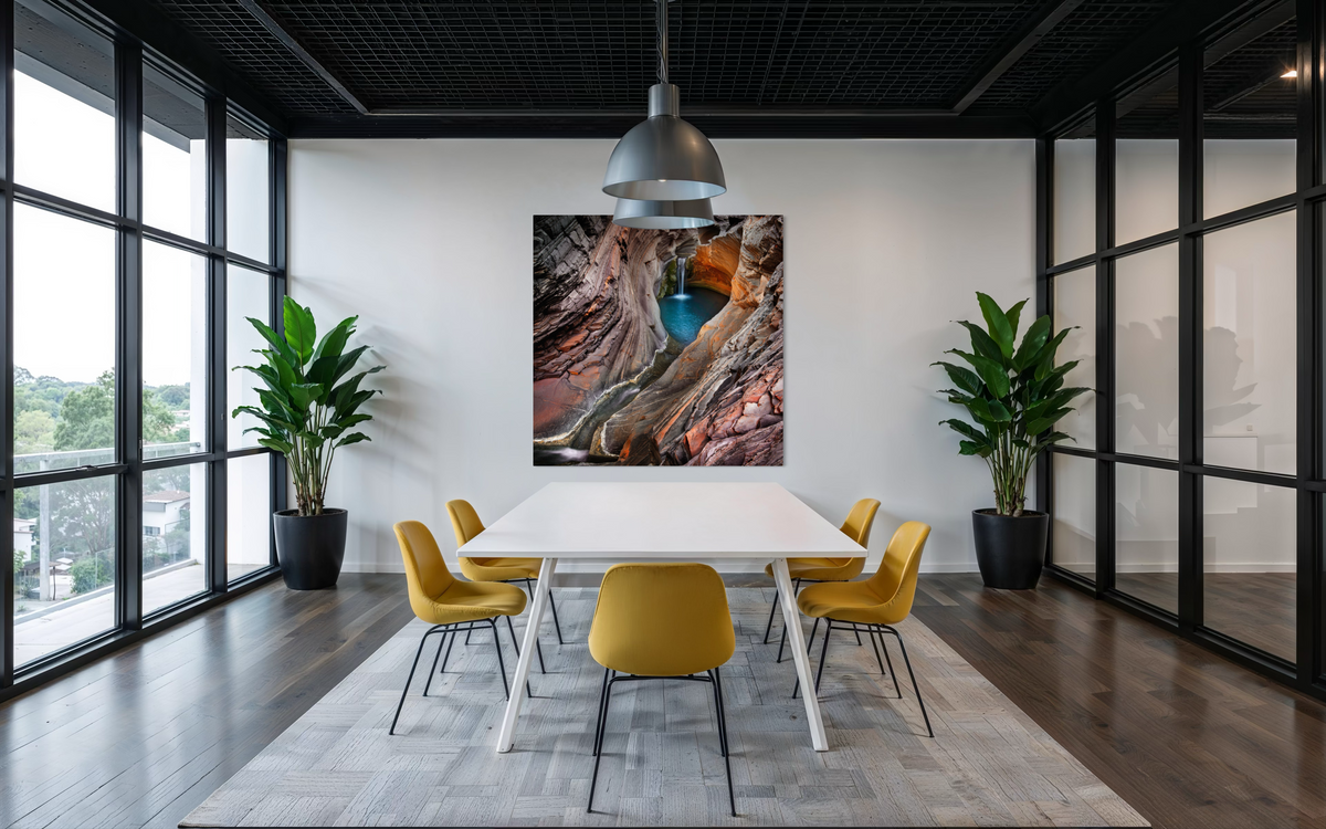 Spa Pool, Hamersley Gorge, WA shown framed in a room