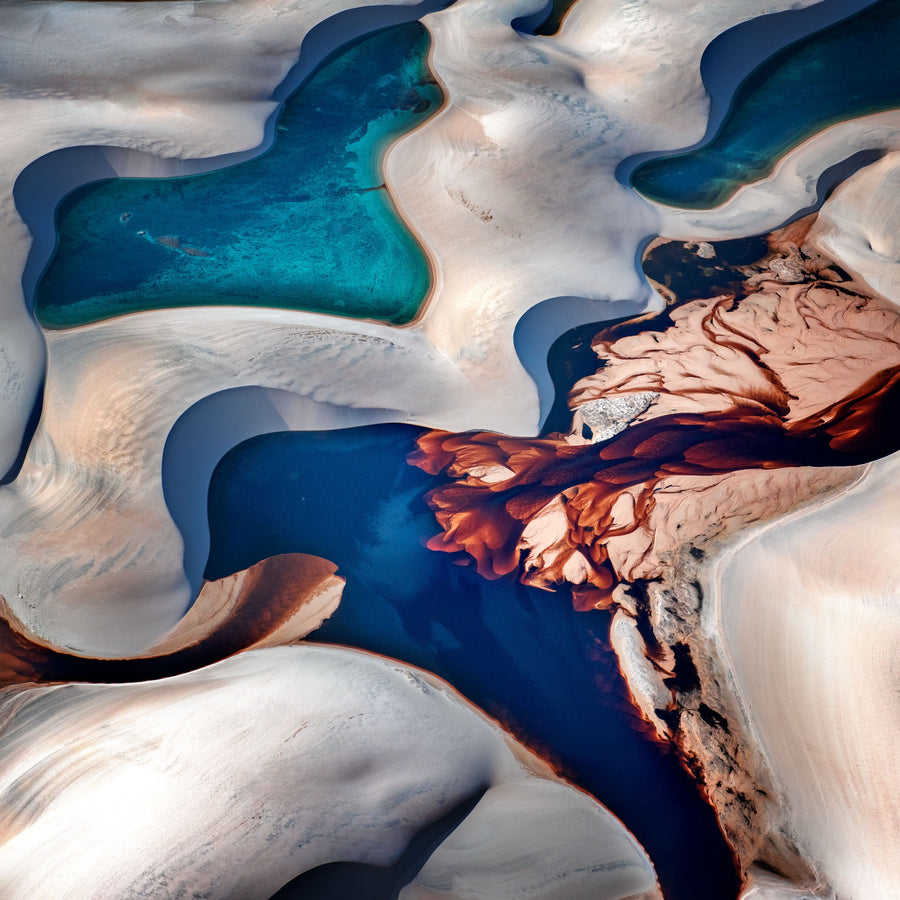 Lencois Maranhenses Aerial, Brazil